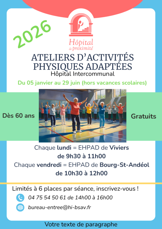 Ateliers d'activités physiques