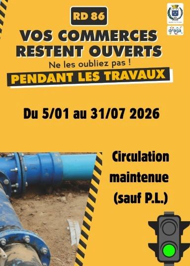 Vos commerces restent ouverts pendant les travaux