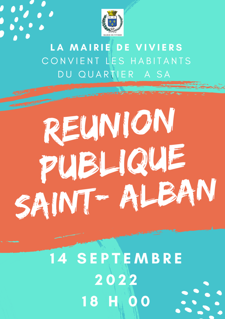 Réunion Publique Quartier Saint Alban