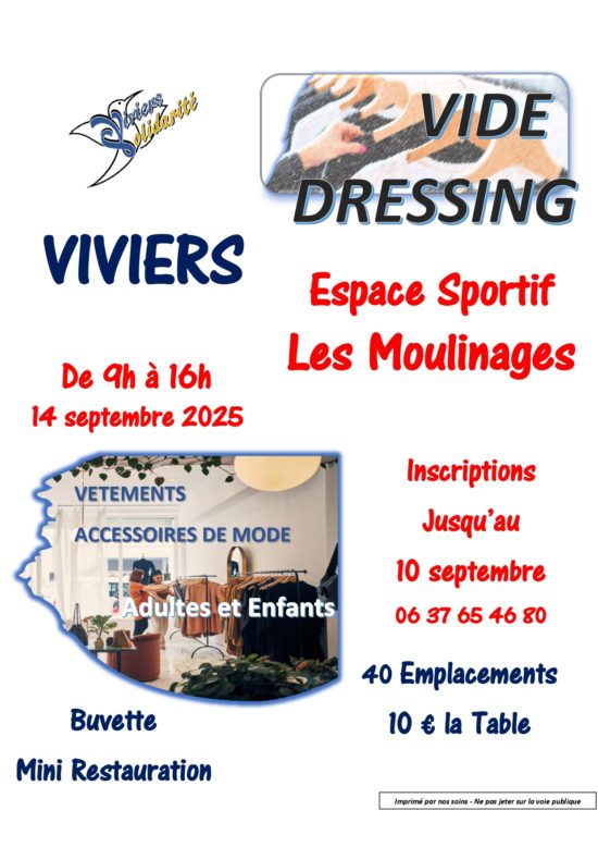 Vide dressing, par Viviers Solidarité