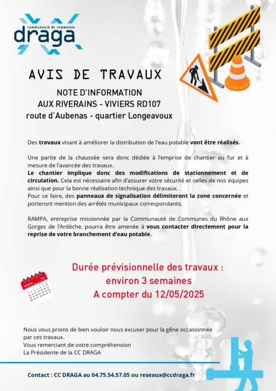 Avis de travaux