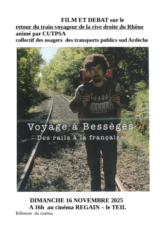 FILM et DEBAT sur le retour du train voyageur de la rive droit du Rhône
