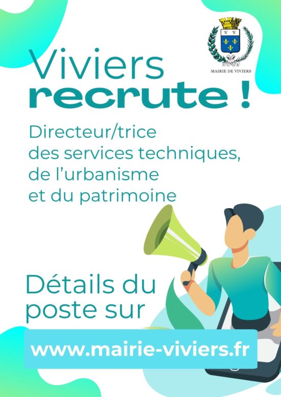 OFFRE D'EMPLOI - Directeur/trice des services techniques, de l'urbanisme et du patrimoine