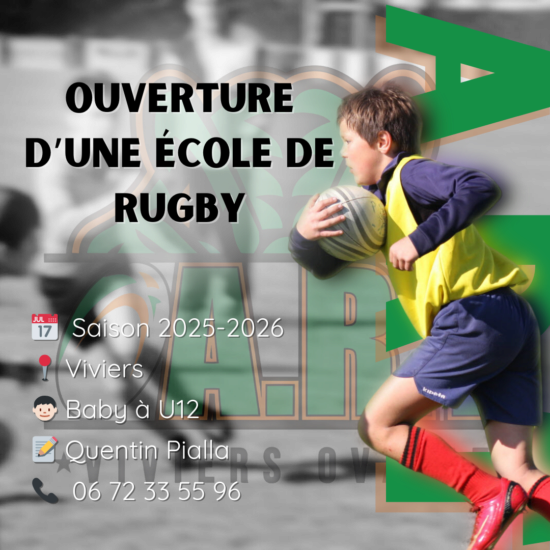 Ouverture d'une école de rugby