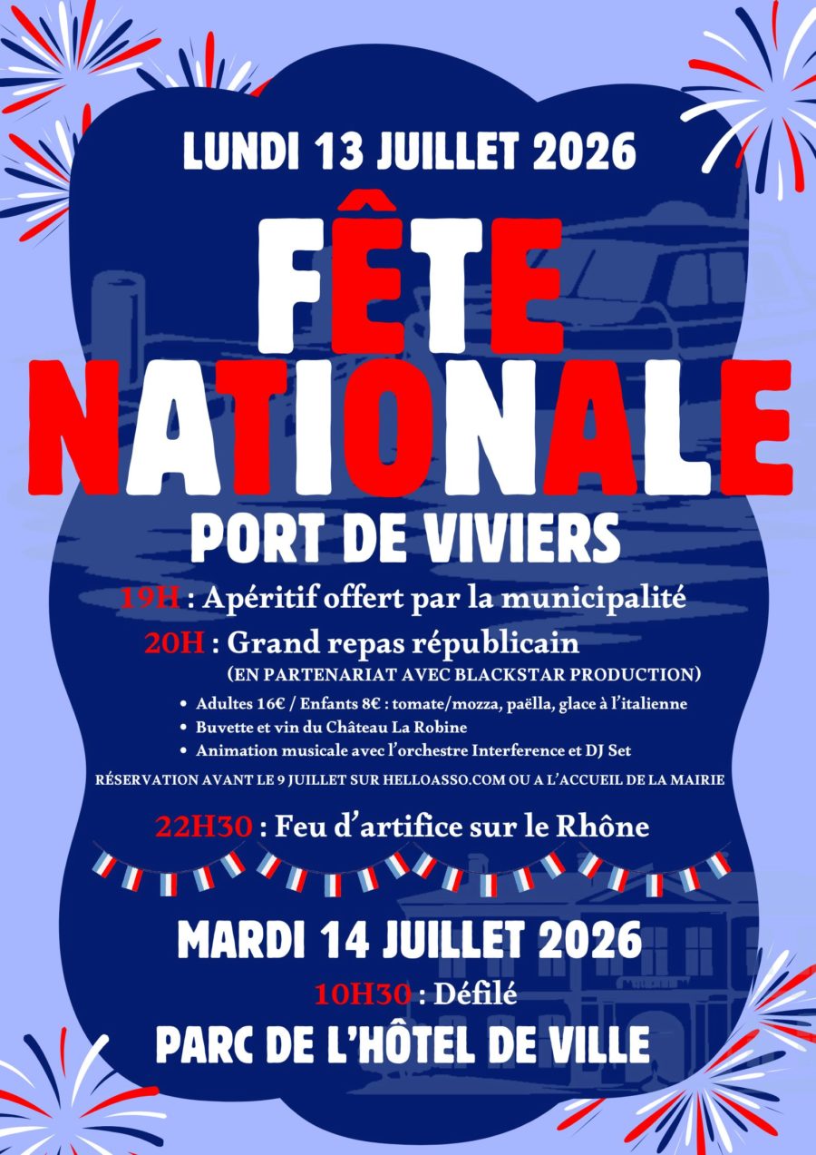 FETE NATIONALE / Repas républicain, feu d'artifice et défilé
