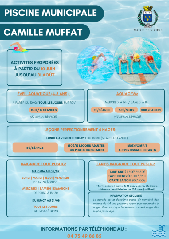 Piscine municipale Camille Muffat / Saison 2025
