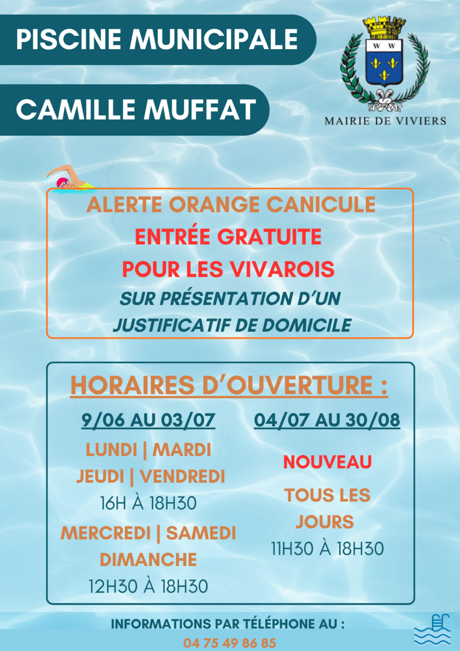 Piscine municipale Camille Muffat / Saison 2026