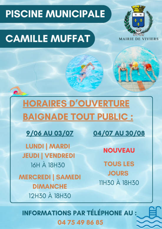 Piscine municipale Camille Muffat / Saison 2026