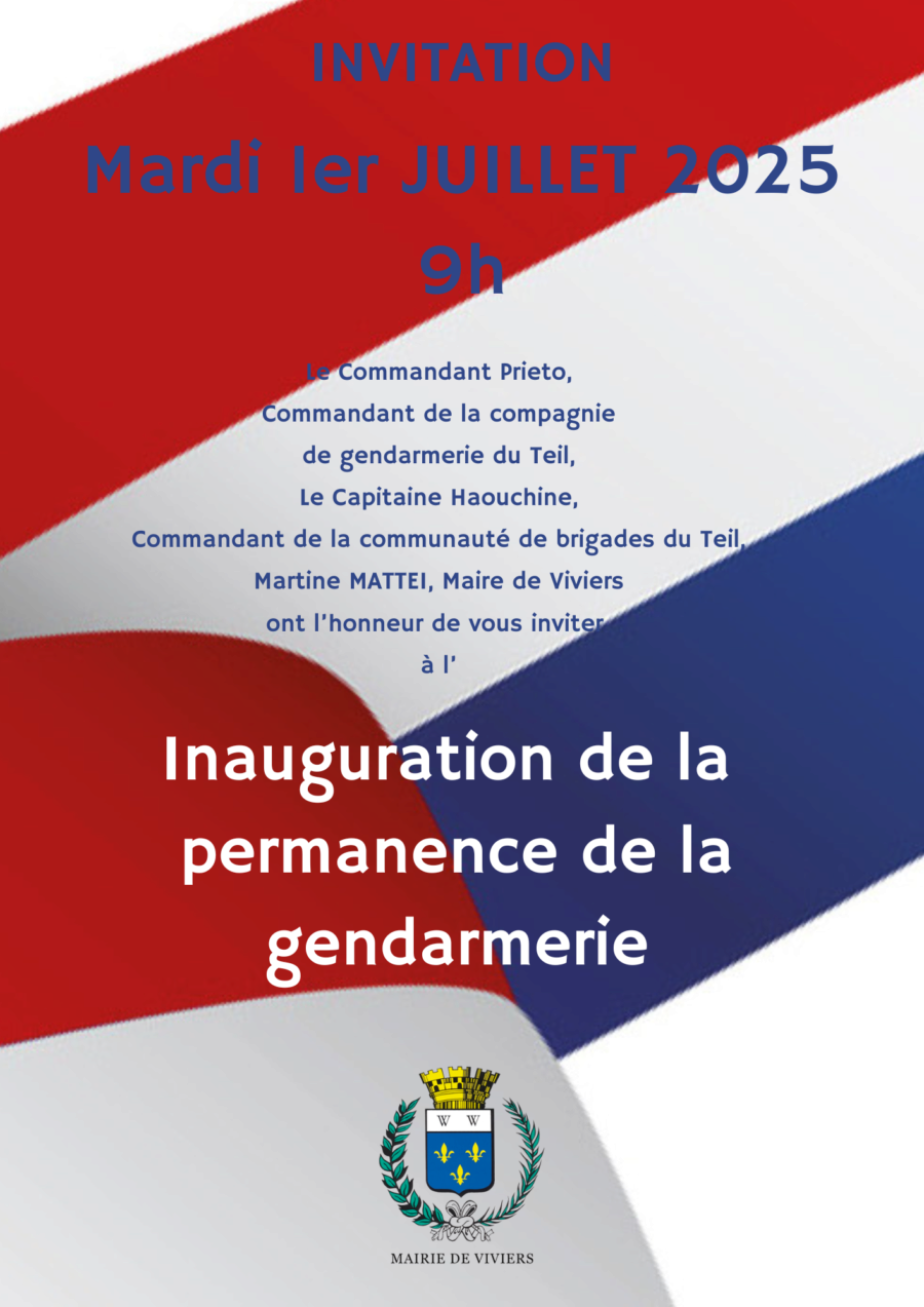 Inauguration de la permanence de la gendarmerie
