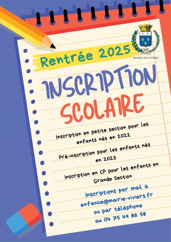 Inscriptions scolaires / Rentrée 2025