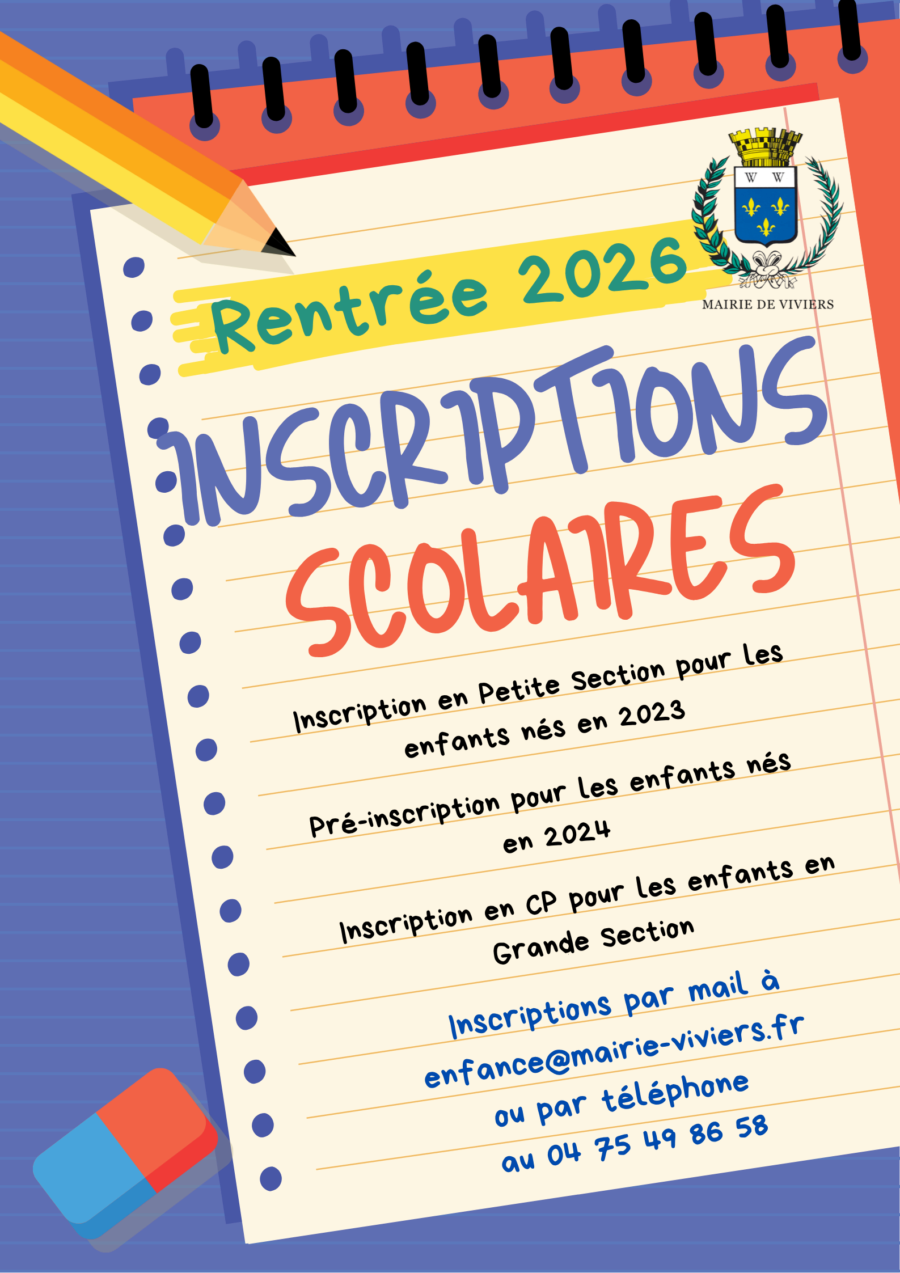 Rentrée 2026 / Inscriptions scolaires