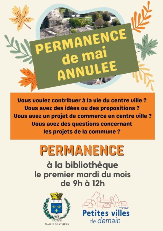 PERMANENCE "Petites villes de demain" / ANNULEE