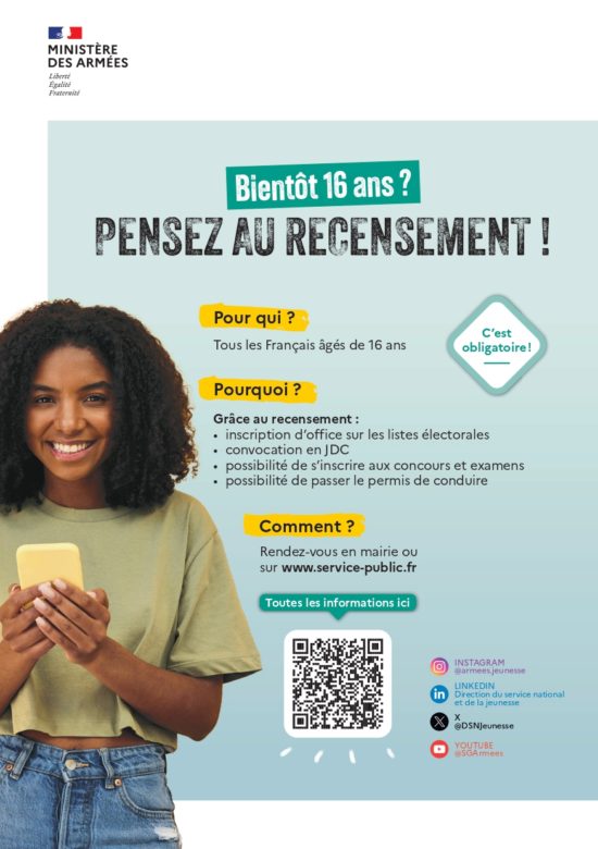 Recensement citoyen / Journée défense et citoyenneté