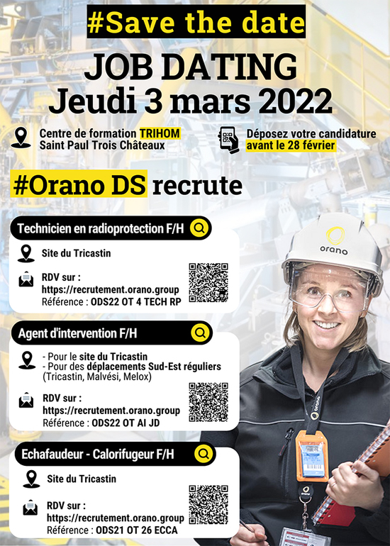 40 postes en CDI à pourvoir lors d’un job-dating à Saint-Paul-Trois-Châteaux le 3 mars 2022.
