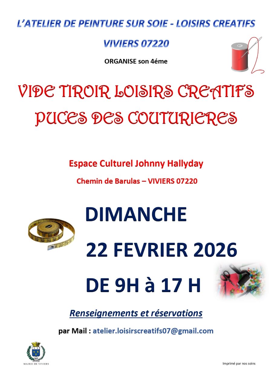 Vide tiroir, loisirs créatifs, puces des couturières